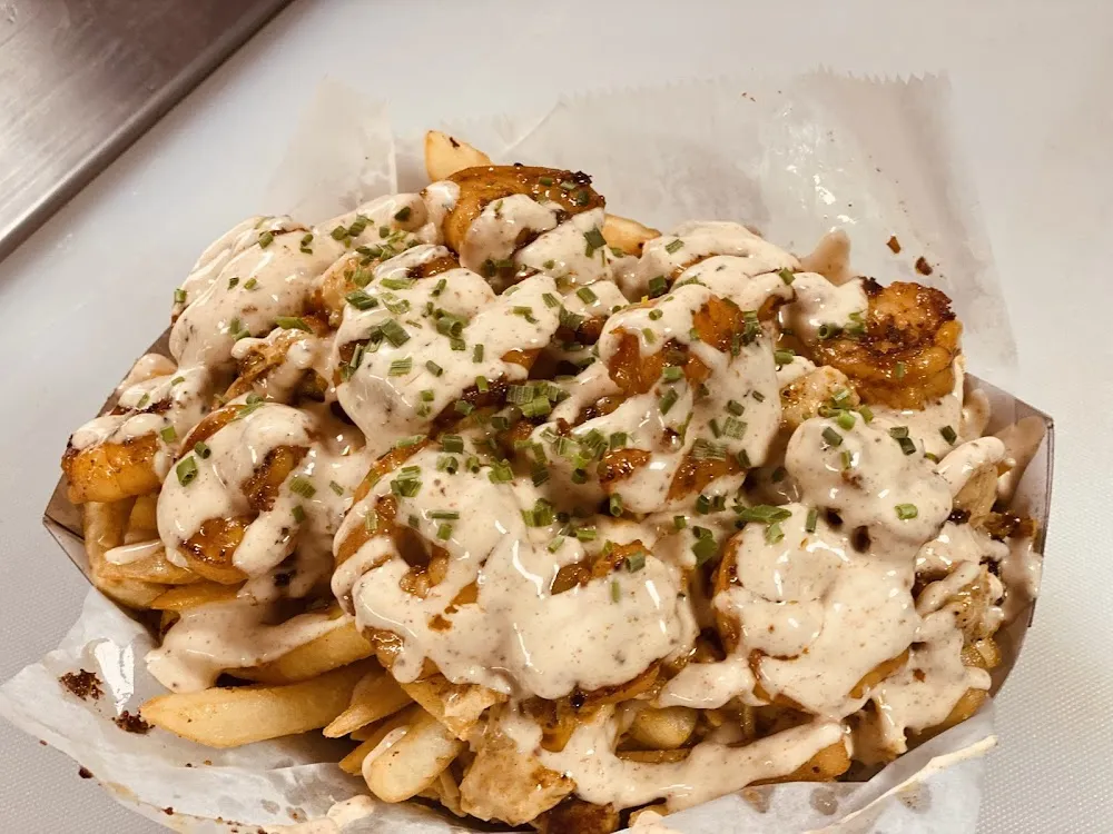 Cajun Chicken Alfredo Fries