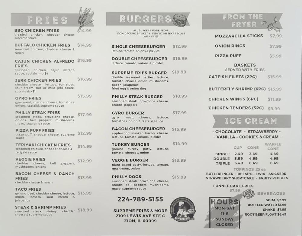 Supremefries and More PhillySteak Dogs